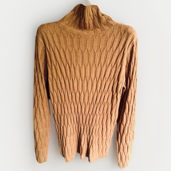 Spanner Sweater with a One-Piece Stand Cable Knit Light Brown Pullover Size S - Picture 1 of 8